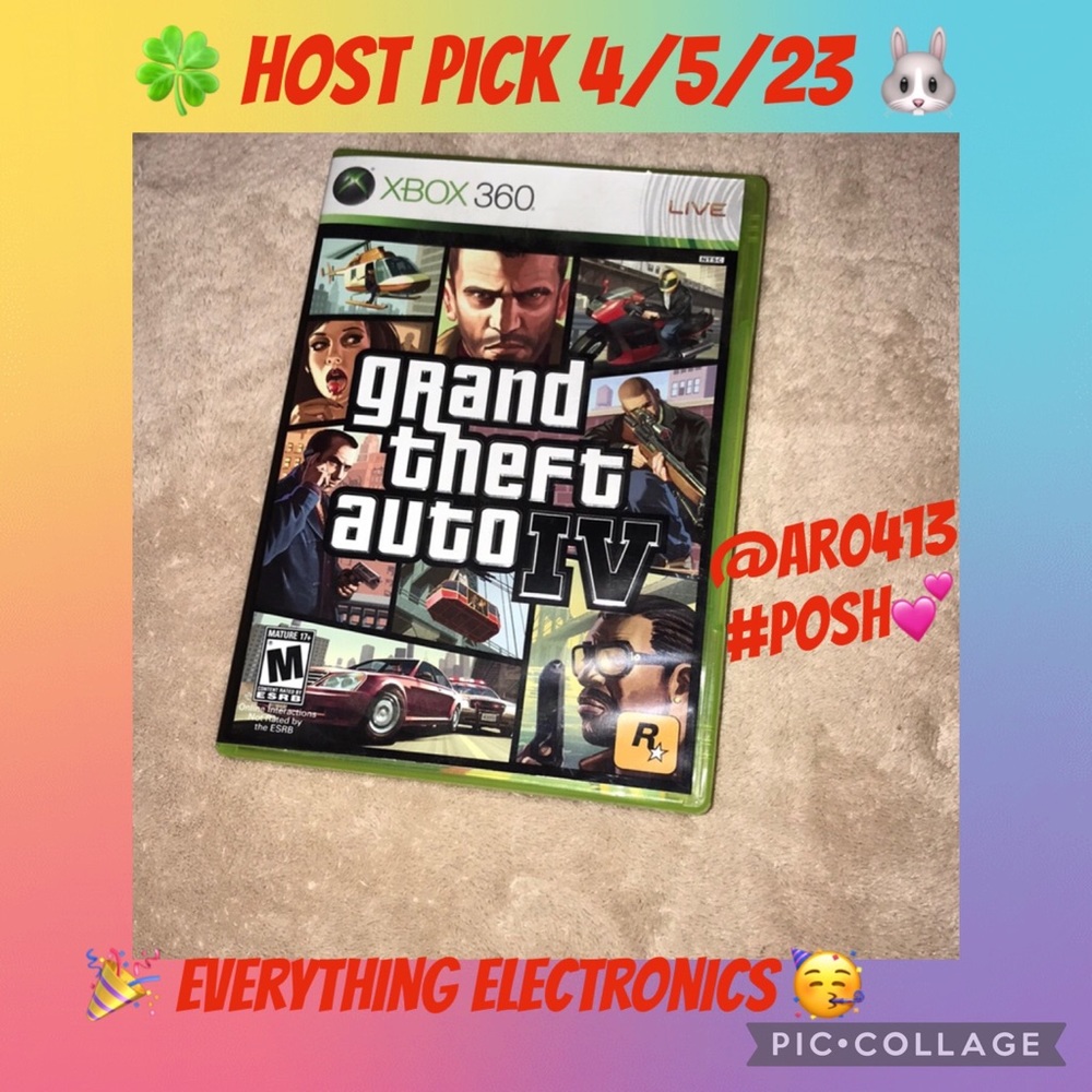 Xbox 360 grand theft auto 4 video game
